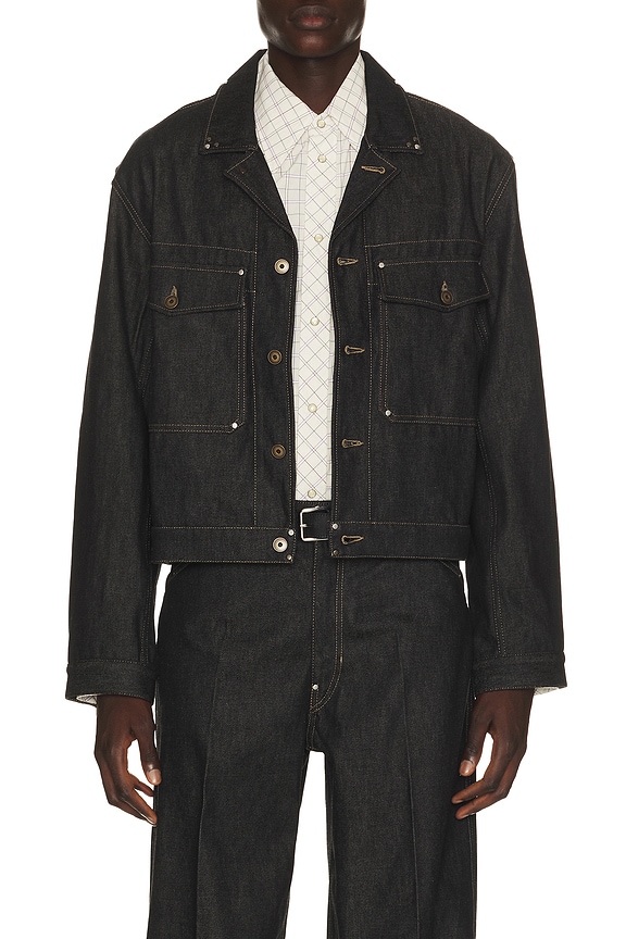 Engineered Garments Aviator Jacket in Blue | FWRD