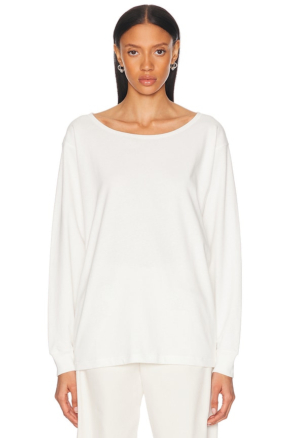 Toteme Layered Knit Tee in Talc | FWRD