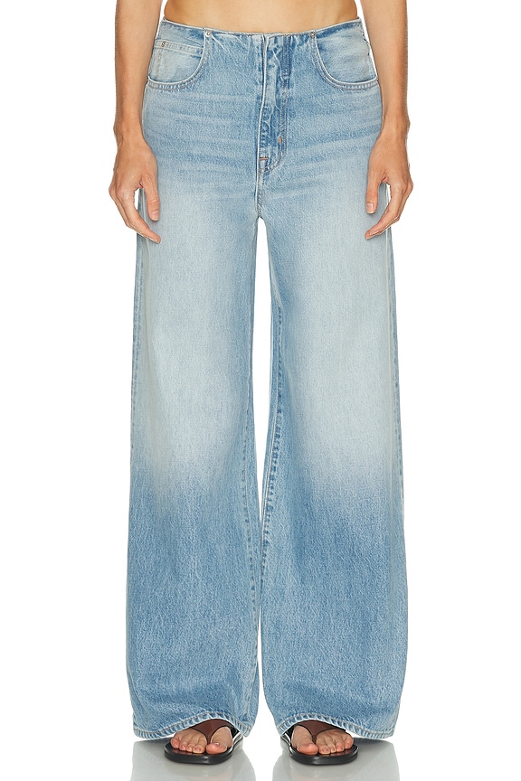 Acne Studios 2023 Dirty Halo Super Wide Leg Jeans in Mid