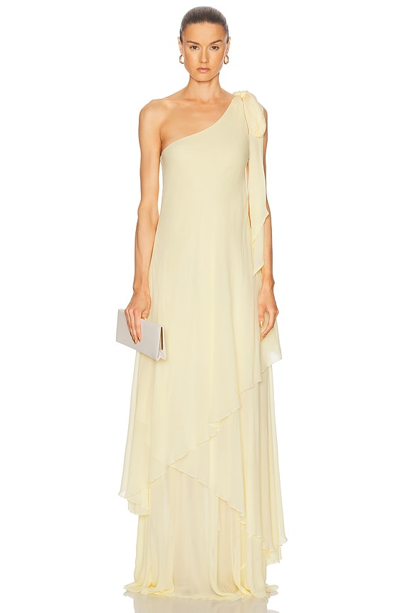 patbo one shoulder maxi dress Patterned One-shoulder Maxi Dress