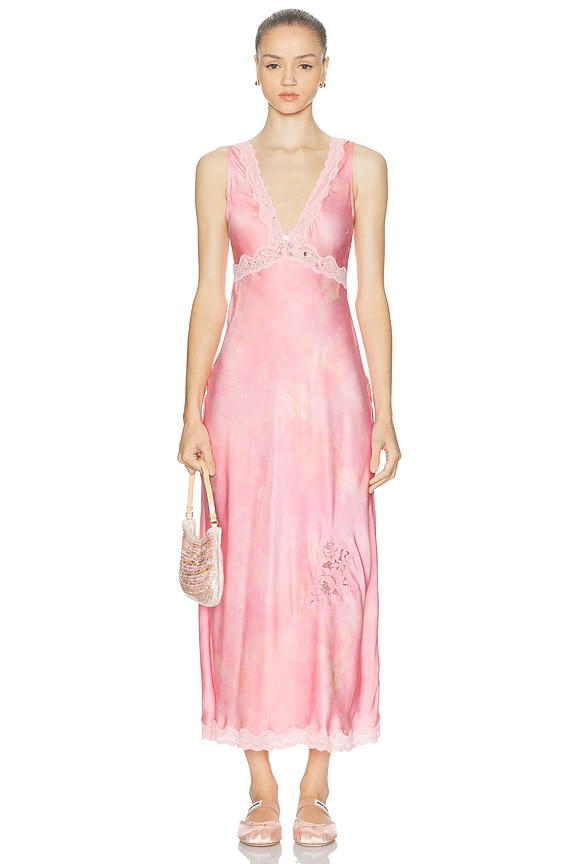 ワンピース ISABEL MARANT Woman Dress Pink RO0072FAA1J31I 40PA Isabel Marant Alsaw Dress in Pink | FWRD