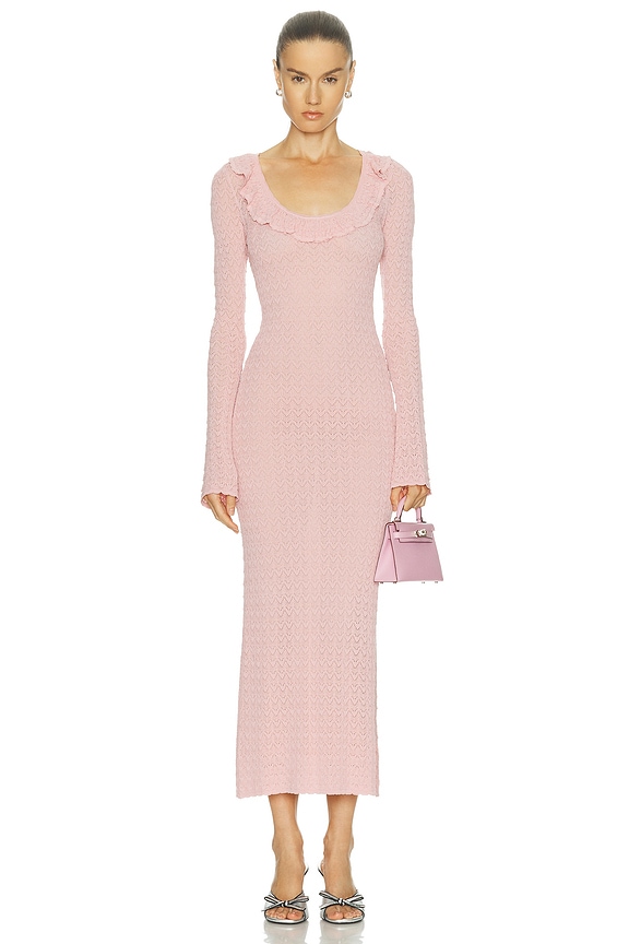 REMAIN Oda Knit Dress in Grape Kiss Combination | FWRD