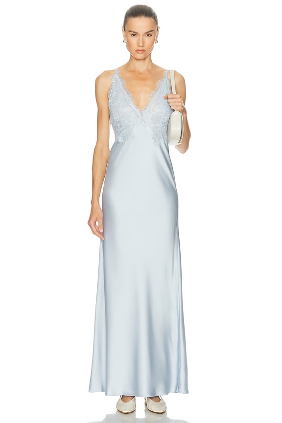 SIR. Danseurs Lace Slip Dress in Bleue | FWRD SIR. Danseurs Lace Slip Dress in Bleue | FWRD
