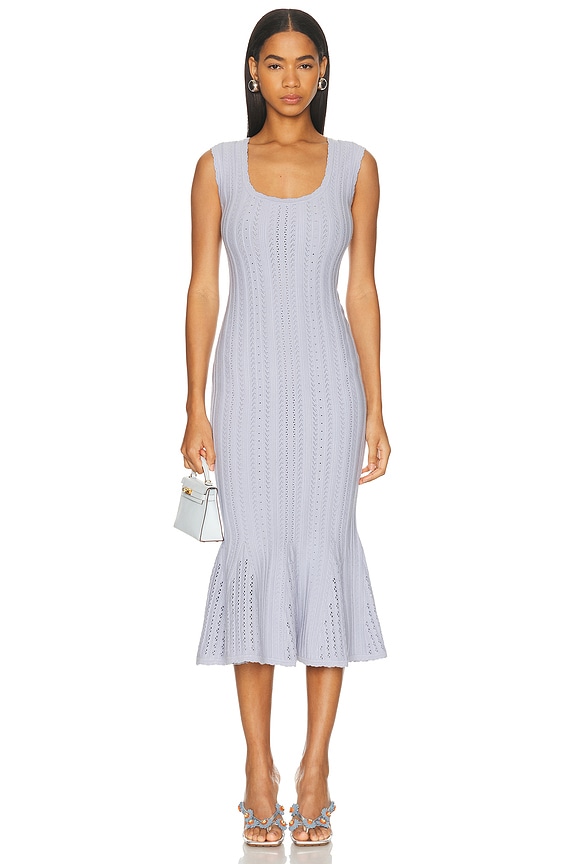 Oscar de la Renta Crochet Dress in Ivory | FWRD