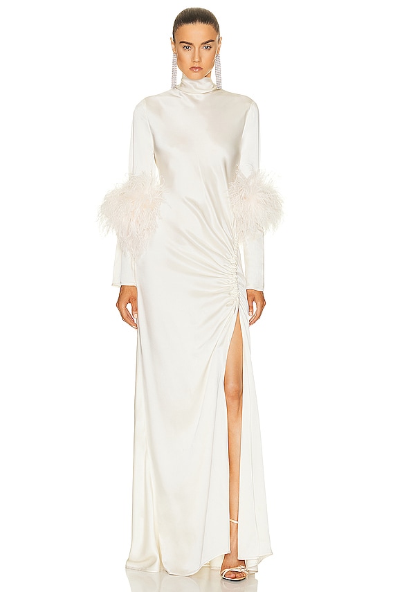white christmas dresses Alexa Maxi Dress Beige in Satin main image 1