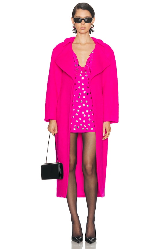 MaxMara　lady ted Max Mara Tedgirl Coat in Fuchsia | FWRD