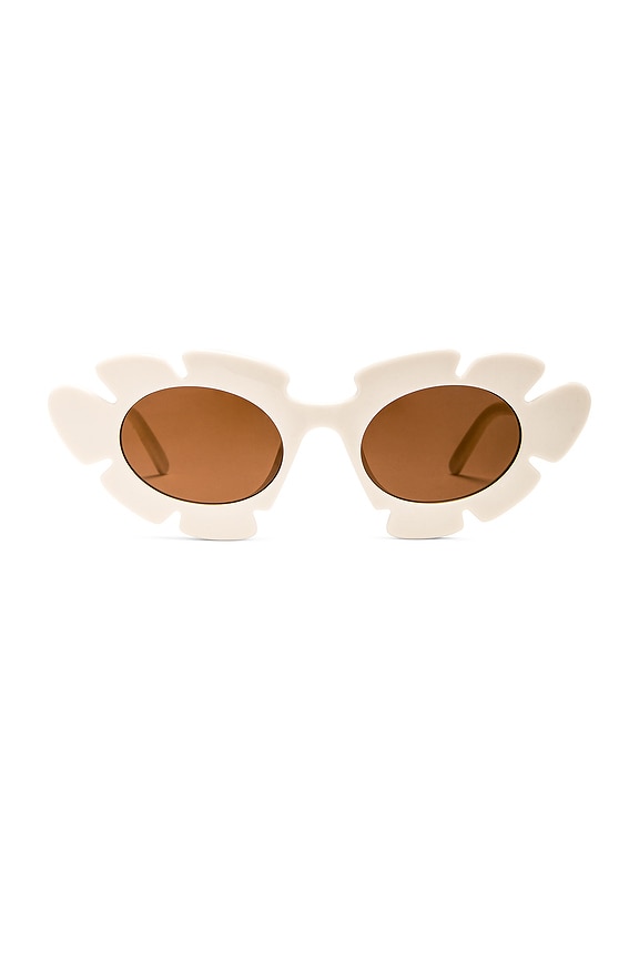 Loewe Paula's Ibiza Flower Sunglasses in Shiny Pink & Brown