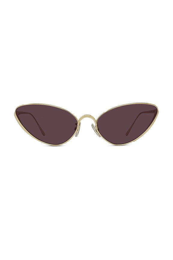 Oliver Peoples/ The Row in Gold/ Persimmon Empire Suite Sunglasses by Oliver Peoples The Row - La  main image 2