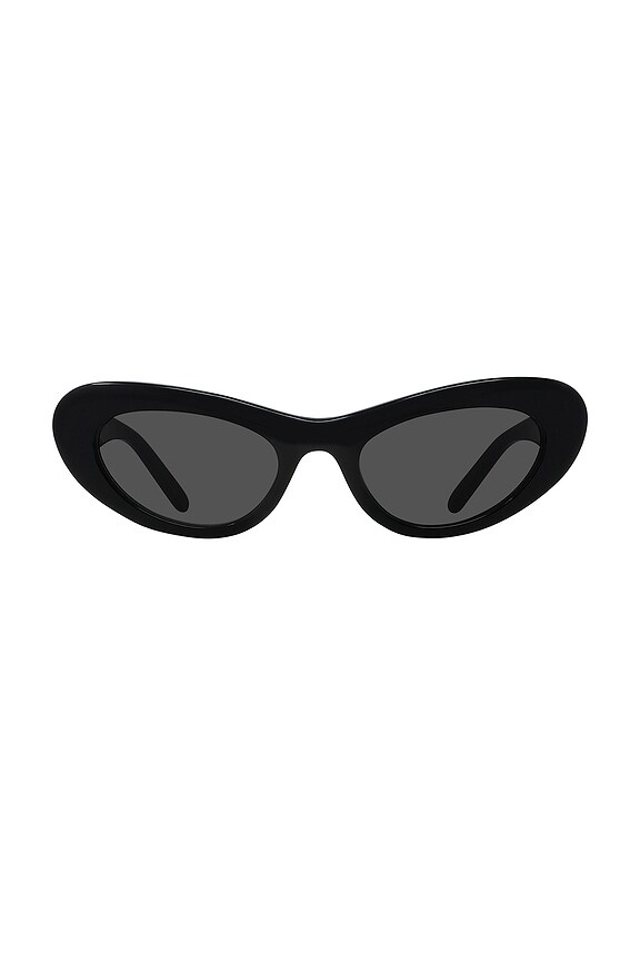 Givenchy Shield Sunglasses in Shiny Black & Smoke | FWRD display picture 3
