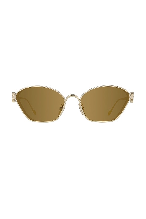 LOEVEミュール Loewe Metal Sunglasses in Shiny Endura Gold & Smoke | FWRD