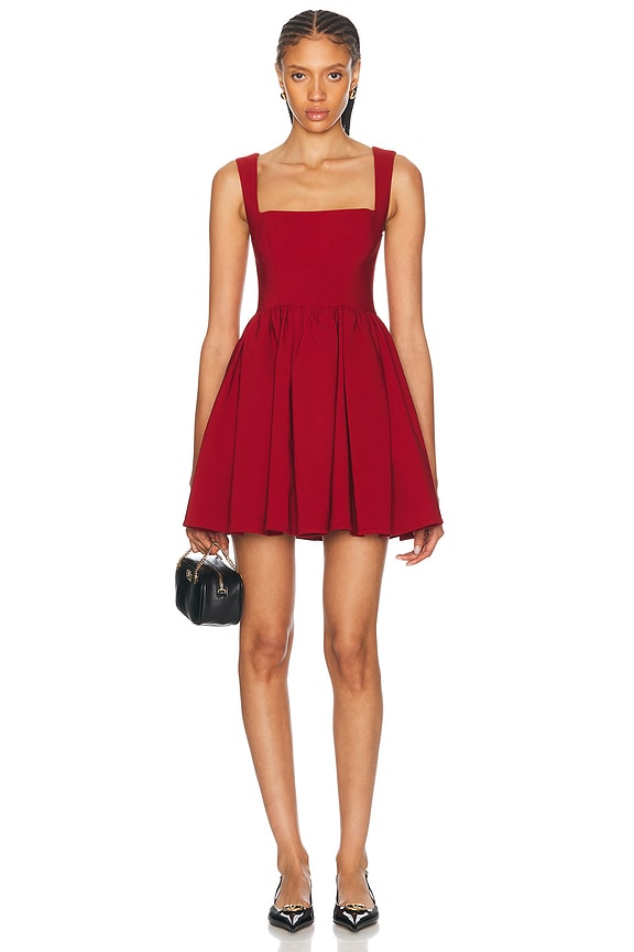 RED VALENTINO★素敵！Ruffled jersey mini dress VALENTINO GARAVANI Ruffled cotton-blend faille mini dress
