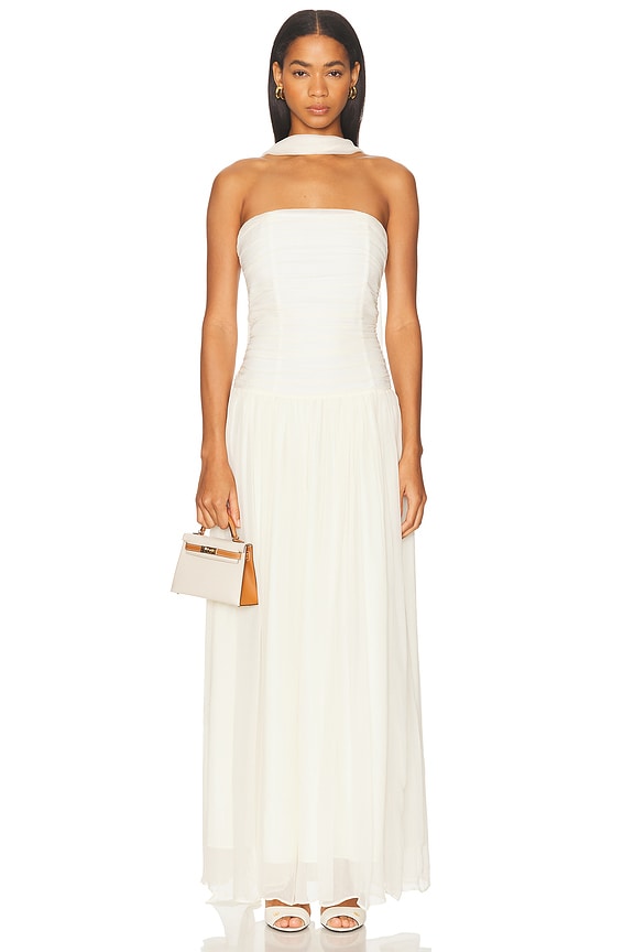 The Row Madleine Dress in Ivory | FWRD The Row Madleine Dress in Ivory | FWRD