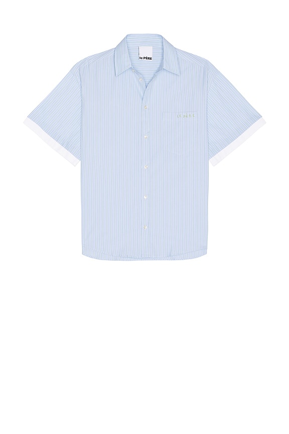 Charles Jeffrey LOVERBOY Hawaiian Shirt With Knit Collar in