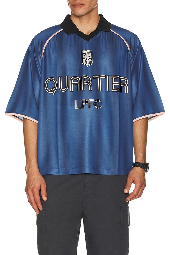 Nahmias Knit 24 Football Shirt in Light Blue | FWRD