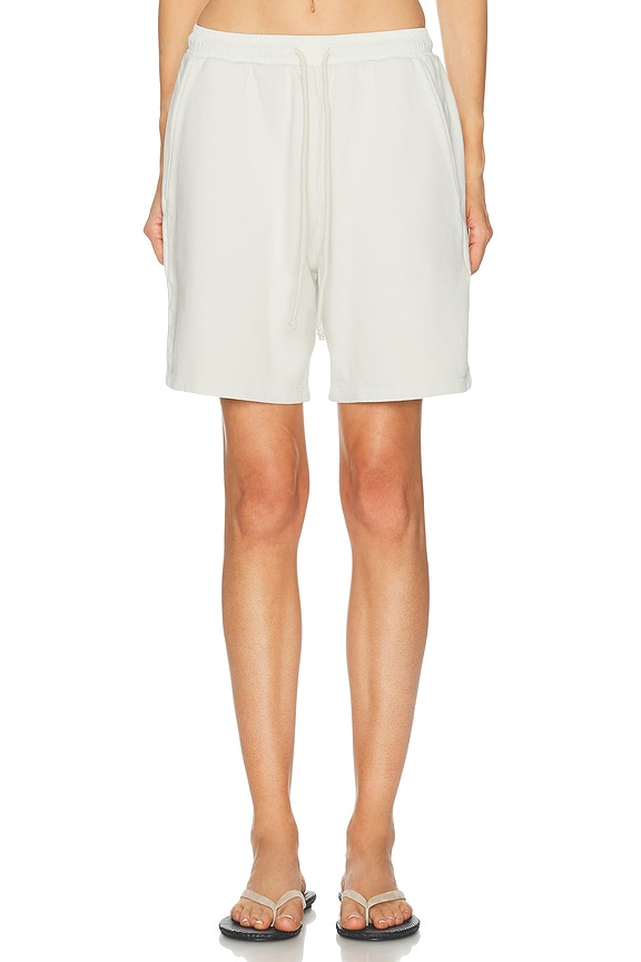 AREA Dalmatian Denim Hot Short in Black & Off White | FWRD