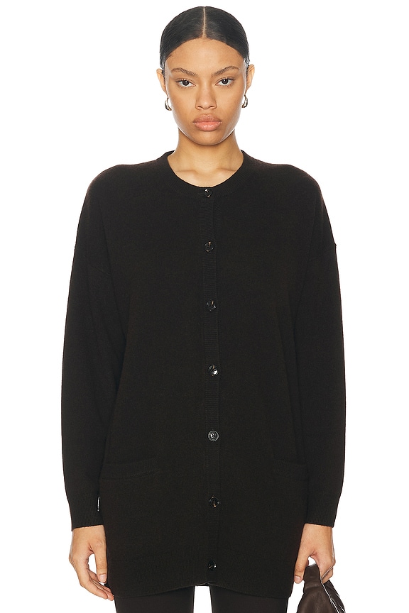 Loewe Anagram Intarsia Cardigan in Black & Multicolor | FWRD Loewe Anagram Intarsia Cardigan in Black & Multicolor | FWRD