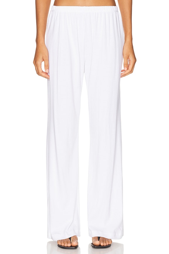 パンツ RUNWAY white Poplin pajama pants Helsa Cotton Poplin Pajama Pant in White | FWRD