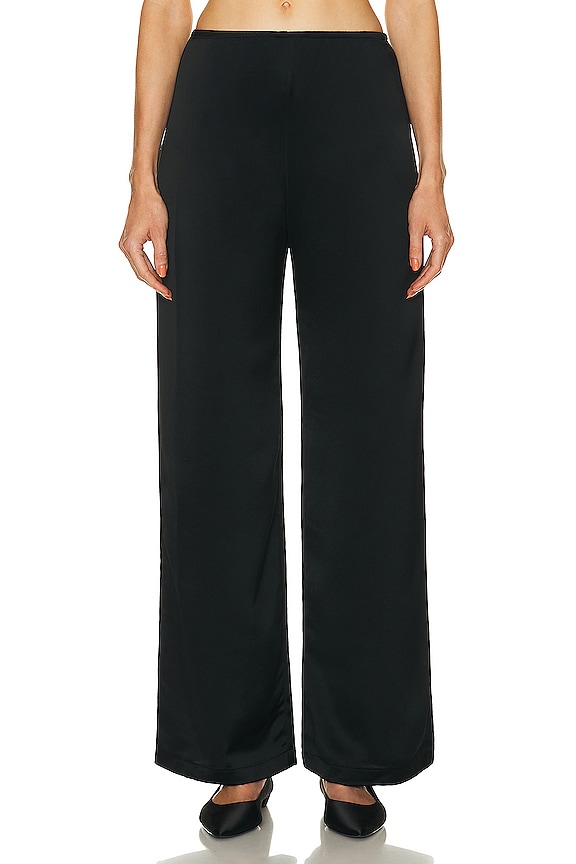 ◆Alexander Wang23SS◆Crystal Thong◆ラウンジパンツ◆Black◆ Alexander Wang Crystal Thong Wide Leg Pant in Black | FWRD