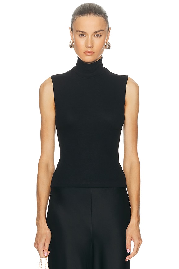 RICK OWENS LILIES Magnetic Sleeveless Top in Black | FWRD