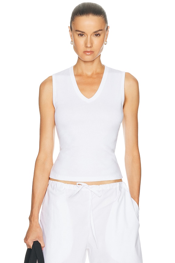 FLORE FLORE Dewi Tank Top in Off White | FWRD