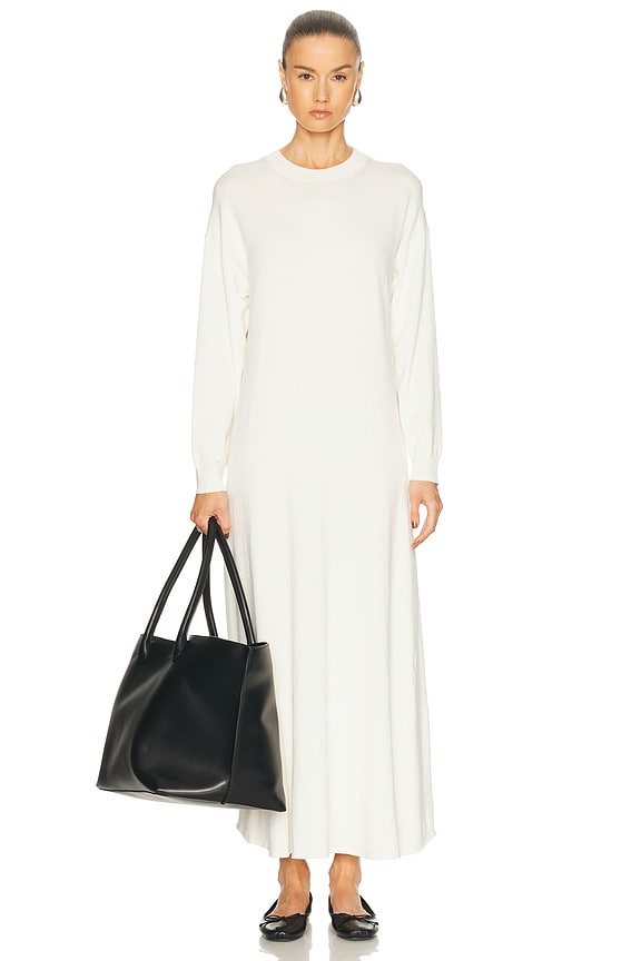 knee length dresses for ladies Eterne Long Sleeve Turtleneck Maxi Dress