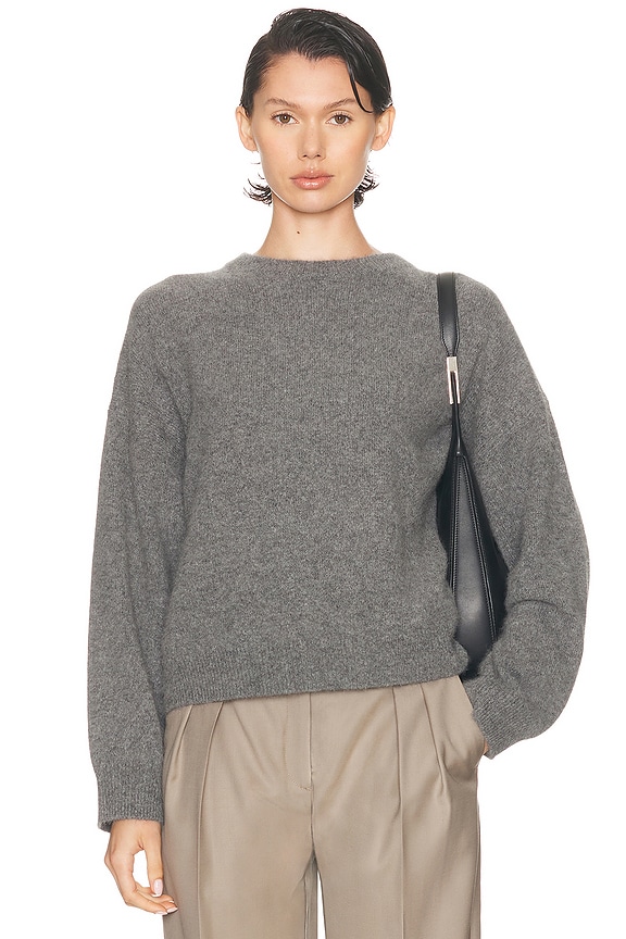 Acne Studios Virdis Mohair Sweater in Dark Grey Melange | FWRD