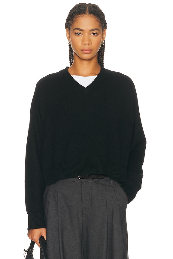 Alexander Wang Half Zip Turtleneck Sweater in Black | FWRD
