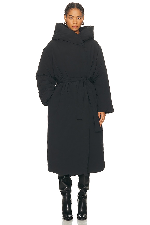 Norma Kamali Classic Sleeping Bag Long Coat in Black | FWRD