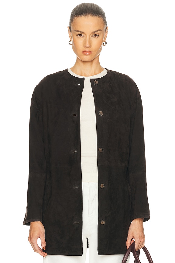 The Row Polli Jacket in Dark Chocolate | FWRD