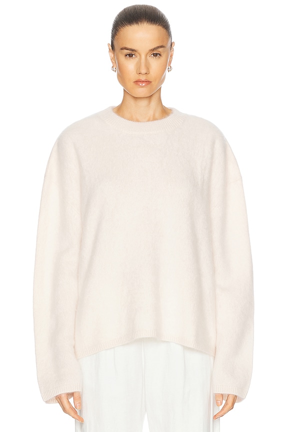 Alexander Wang Graphic Crewneck Sweatshirt in Dirty White | FWRD