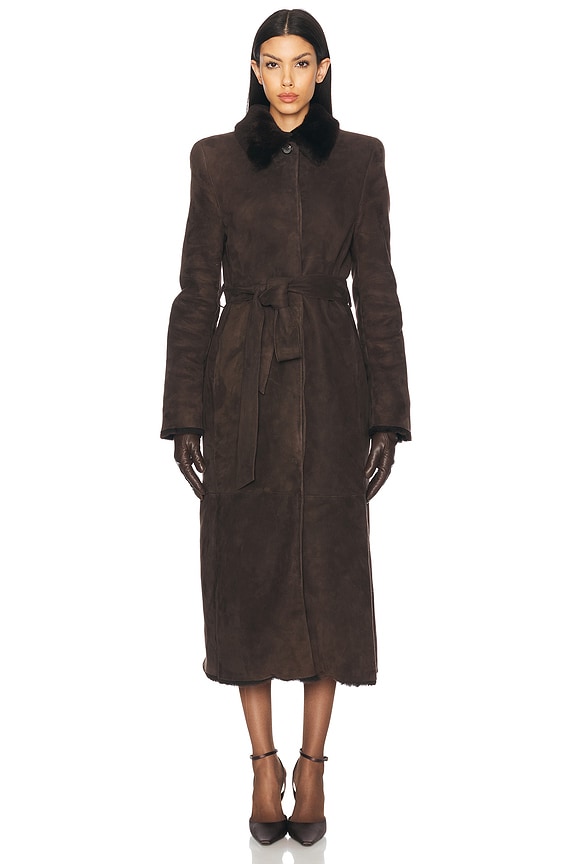 The Sei Grandpa Coat in Chocolate | FWRD