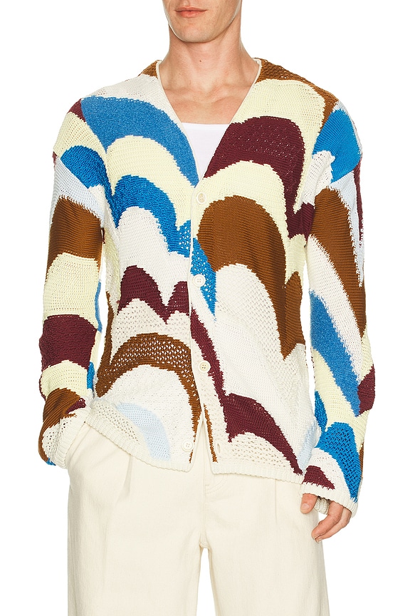 Valentino Wool Cat Cardigan in Multicolor | FWRD