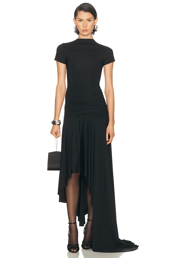 chinese dress ladies Hervé Léger // Black Fringe Maxi Dress – VSP Consignment