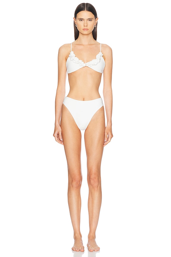 BALMAIN One Shoulder Bikini in Electric Blue | FWRD