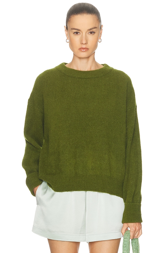 Acne Studios Dramatic Mohair Sweater in Light Yellow | FWRD