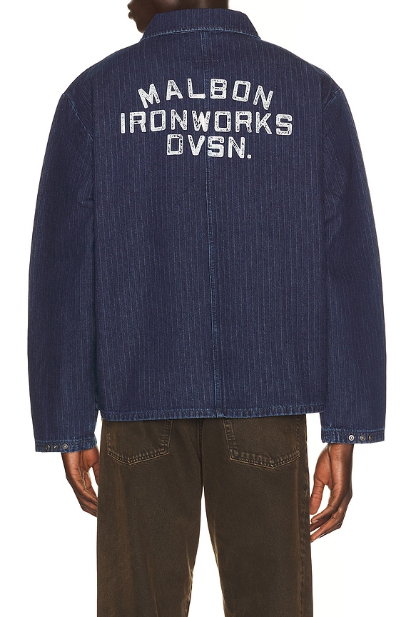 Visvim Baker Coverall Dry Denim Jacket in Blue | FWRD