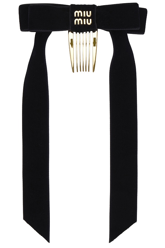 【関税無・国内発】 MIU MIU / Crystal Headband / カチューシャ Logo crystal-embellished headband in metallic - Miu Miu
