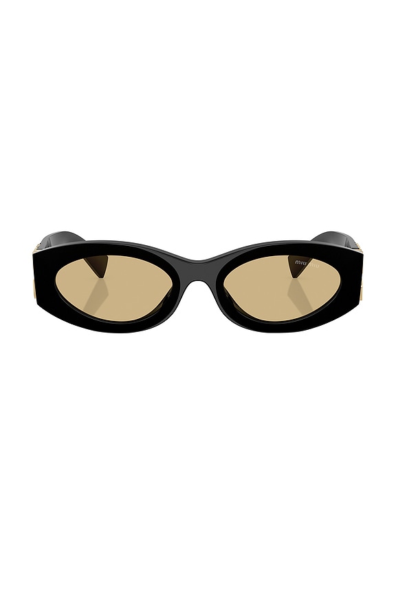 Prada Oval Sunglasses in Black | FWRD