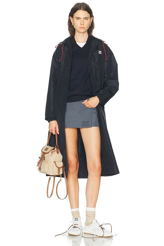 Miu Miu Vitello Phenix Shoulder Bag in Travertino & Pervinca | FWRD