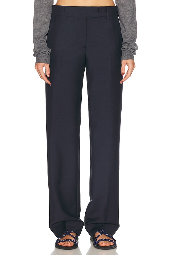 Miu Miu Wide Leg Pant in Blue | FWRD
