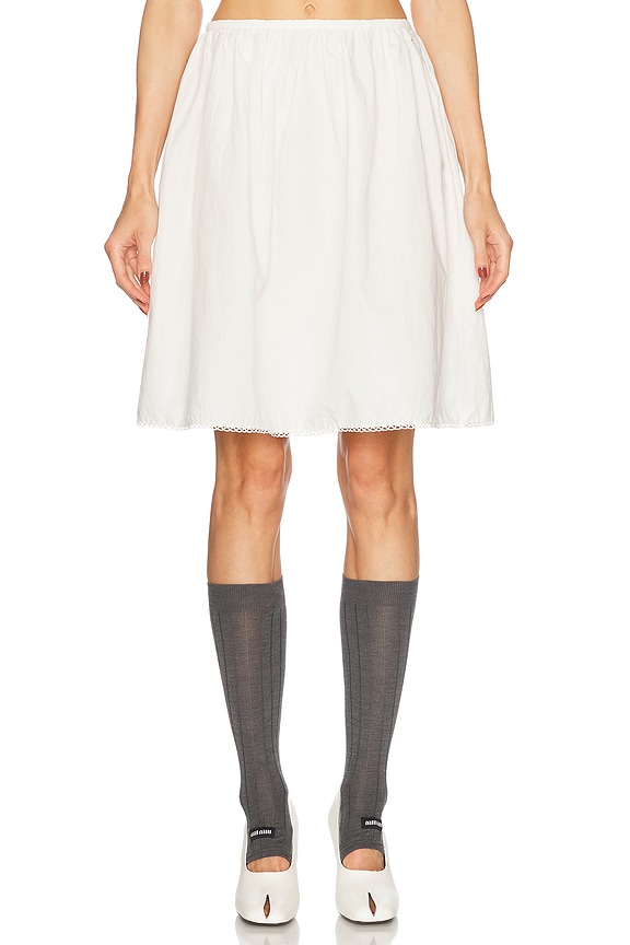Bottega Veneta Lightweight Viscose Loops Skirt in Chalk | FWRD