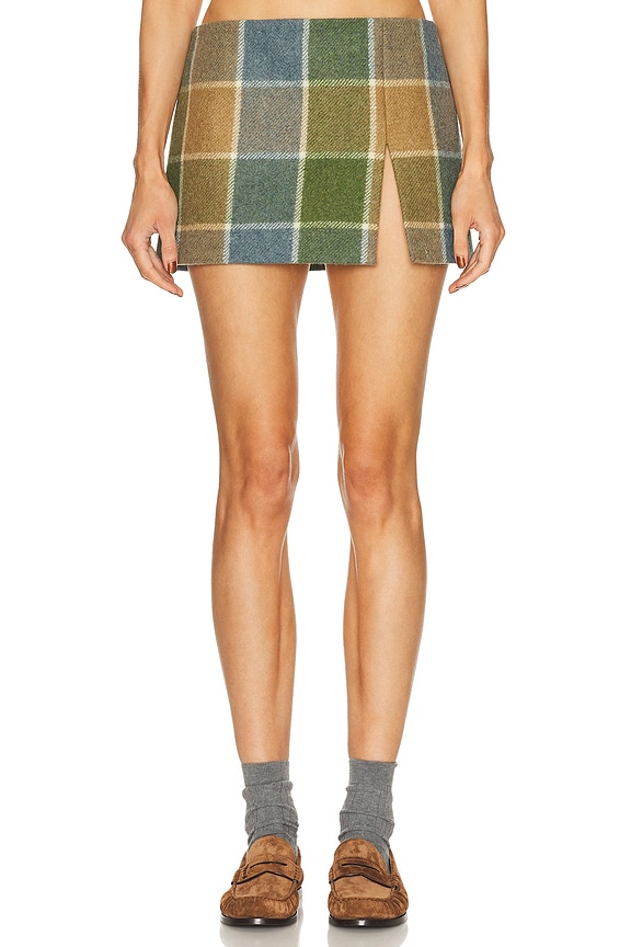 Miu Miu Cotton Crochet Mini Skirt in Multicolor | FWRD
