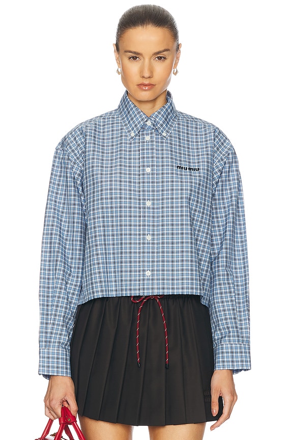 Balenciaga Swing Shirt in Black & White | FWRD Balenciaga Swing Shirt in Black & White | FWRD