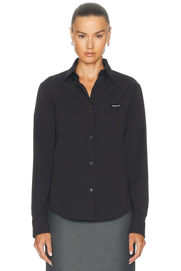 BODE Multi-patch Rugby Shirt in Black | FWRD