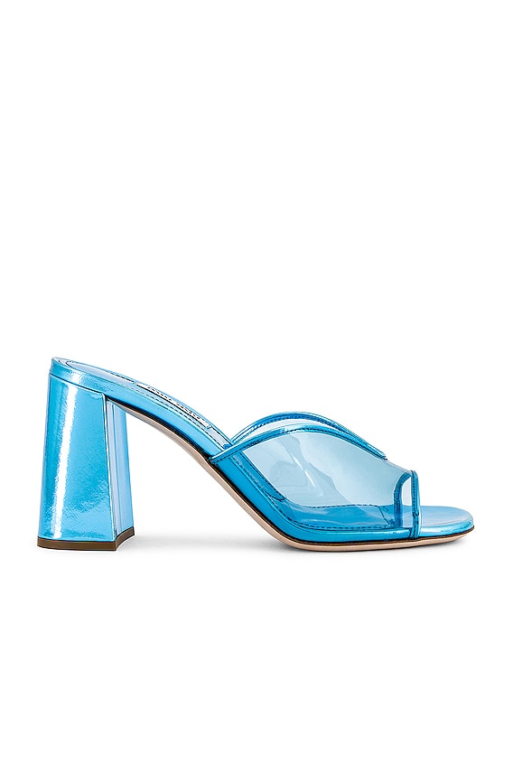 Valentino Garavani Rockstud Sandal in Popeline Blue | FWRD