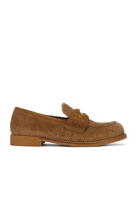 The Row Soft Loafers in Gold | FWRD The Row Soft Loafers in Gold | FWRD