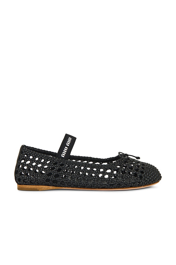 フラットシューズ Miu Miu Mesh fabric ballet flats Miu Miu Mesh Buckle Mary-Jane Ballerina Flats | Neiman Marcus
