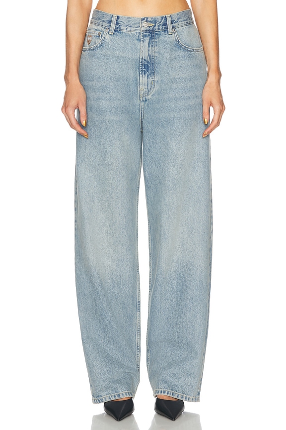 パンツ acne studios 2023 dirty halo Acne Studios 2023 Dirty Halo Super Wide Leg Jeans in Mid