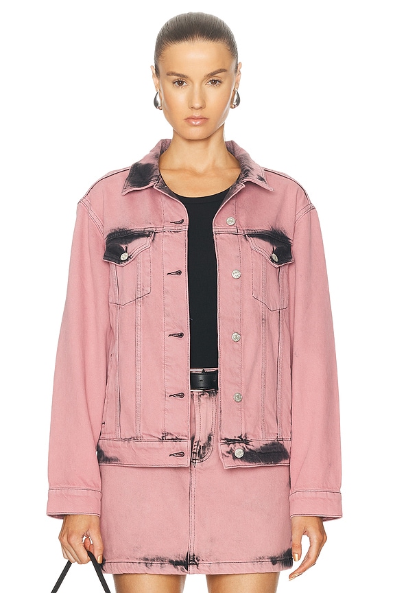 ジャケット ISABEL MARANT Women Jackets VE0026FA PINK Isabel Marant Viane Denim Jacket in Pink | Lyst