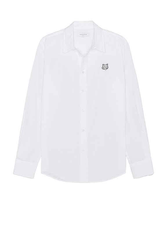 Valentino Garavani Long Sleeve Logo Shirt in White & Red | FWRD
